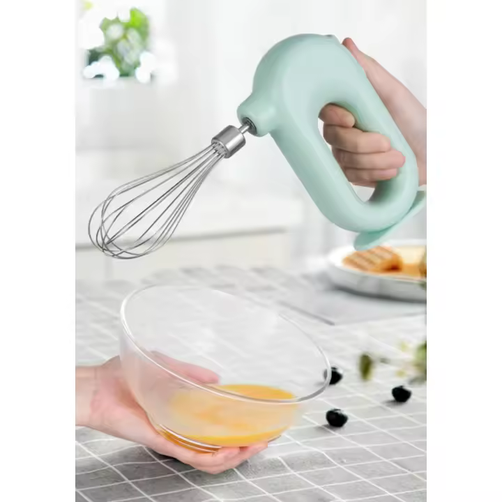 ZC Minibatidora de mano Eléctrica inalámbrica para el hogar, recargable por USB, Con 2 batidoras desmontables,4 lordades - 1