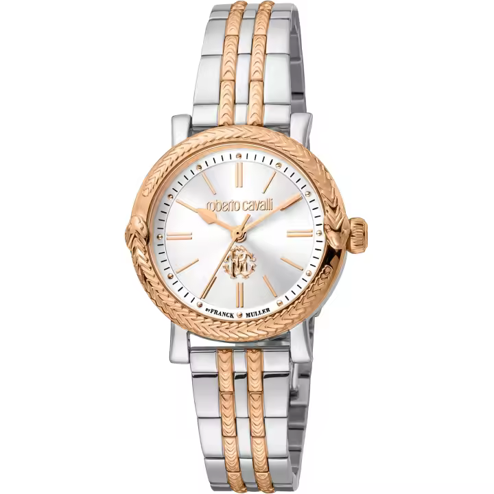 Reloj de pulsera Roberto Cavalli by Franck Muller - RV1L193M0101 correa color: Oro rosa Gris plata Dial Gris plata Mujer - 1