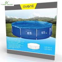 YUMO HOUSE-Cubierta redonda Piscina 360 cm-Cobertor redondo Piscina 360 cm. Con Lazos de Cuerda Avenli 16125-1,Material duradero, Cuerdas de Sujeción, Color azul - details 1