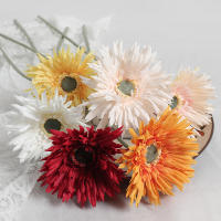 1/3Pcs Arreglo De Flores Artificiales Cabeza De Margarita Decoración Para Hogar Y Vaso Decoración De Boda Aniversario Flores Para Regalo - details 0