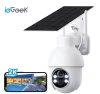 100% Batería recargable inalámbrica solar en Aire Libre Pan/Tilt WiFi Cámara de Seguridad Luz IP65 impermeable Visión Nocturna Luz de Calle antirrobe - details 0