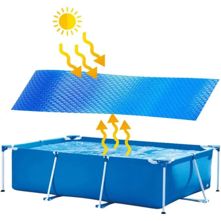 Cubierta de burbujas - Cubierta rectangular |   Cubierta solar para piscina, calentador de estanque de jardín al aire libre |   Película aislante térmica para piscinas. |   200 - 1