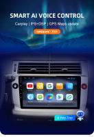 AWESAFE inalámbrico CarPlay Android Auto Radio para Citroen C4 C-triomphe c quatre 2004-2005 2006 2007 2008 2009 coche reproductor multimedia GPS 2 din autoradio volante controles RDS Bluetooth - details 0