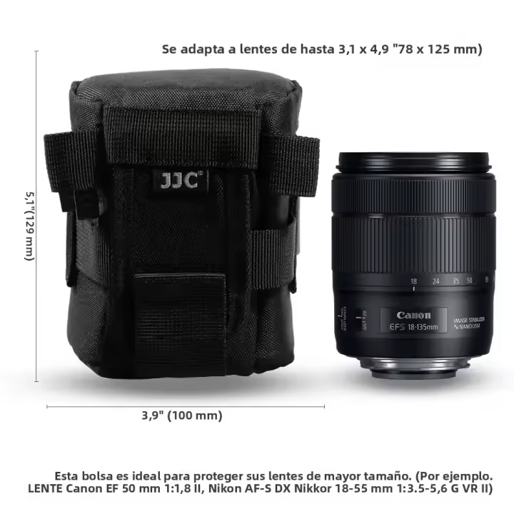 Estuche Para Lente De Cámara JJC Resistente Al Agua Funda Para Lente De DSLR Compatible Con Nikon Tamron Sigma Pentax Sony Fujifilm Panasonic - 1