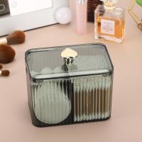 Contenedor Organizador De Baño Con 3 Secciones Para Algodones Y Tapones De Cera Transparente Almacenamiento De Cosméticos Jarra Para Algodones Y Tapones - details 11