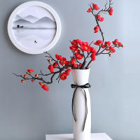 Rama De Flores Artificiales De Seda Rojo Durazno Para Decoración De Casas Bodas DIY Adornos De Navidad Berro Falso Flores - details 2