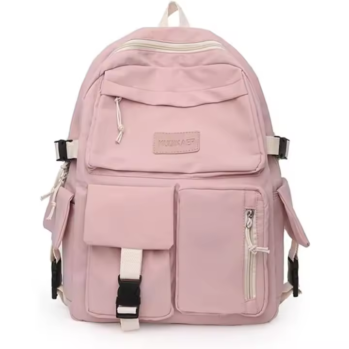 Nueva mochila escolar de estilo coreano de gran capacidad para estudiantes de secundaria, ligera y sencilla, mochila de lona para viaje - 1