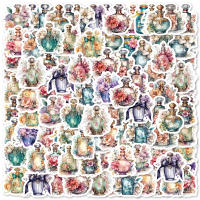 46pcs INS Viento Perfume Botella Retro Graffiti Pegatina DIY Decoración Para Laptop Taza De Agua Maleta Clásico Juguete PVC Impermeable - details 1