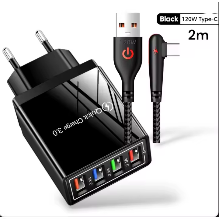 Cargador Carga rápida Xiaomi y Samsung cable tipo C 65w - para móvil o Tablet con cable 2 metro 10amp, para Mi 12T 11T Pro/Redmi Note 11s/Note 10 Pro/Note 12 Pro +/K50 Ultra/K50 Pro, Samsung s22 ultra, s23 ultra, s24 ultra. - 1