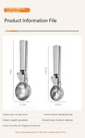 Cuchara De Helado De Acero Inoxidable Herramienta Para Servir Helado Comercial Y Doméstico Forma De Cuchara Para Melón Y Leche Caliente - details 3