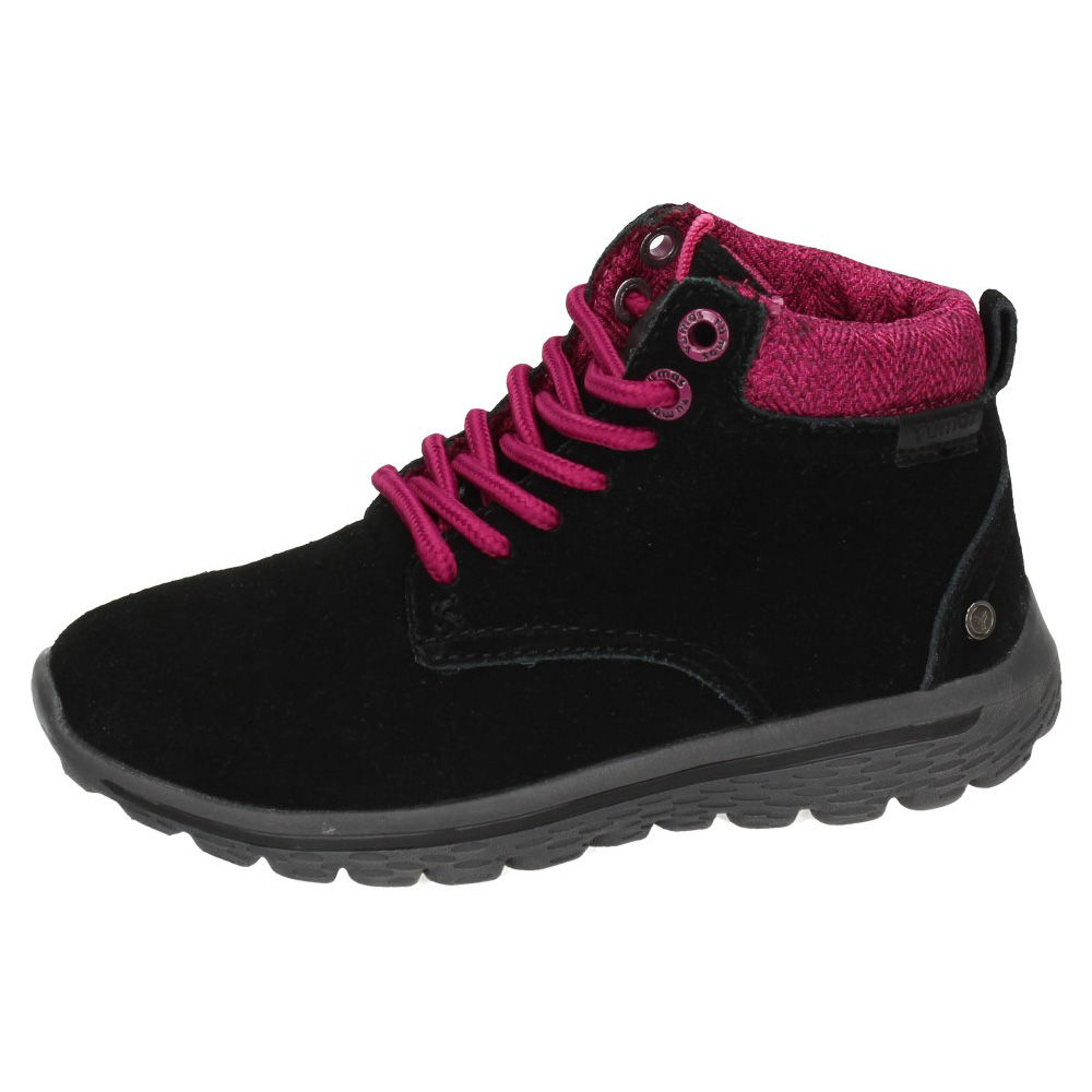 Botas-botines marca YUMAS para niña en color negro-fuxia. YUMAS CASSANDRA GIRL