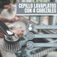 Cepillo Fregar Platos con  Cabezales - Cepillo para Fregar Platos y Todo Tipo de vajilla - Cepillo lavaplatos - details 0