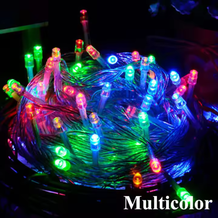 Luces De Cadena LED Para Exteriores Impermeables Guirnalda De Navidad Para Bodas Y Fiestas Decoración De Jardín Navidad Multicolor Blanco Cálido - 1