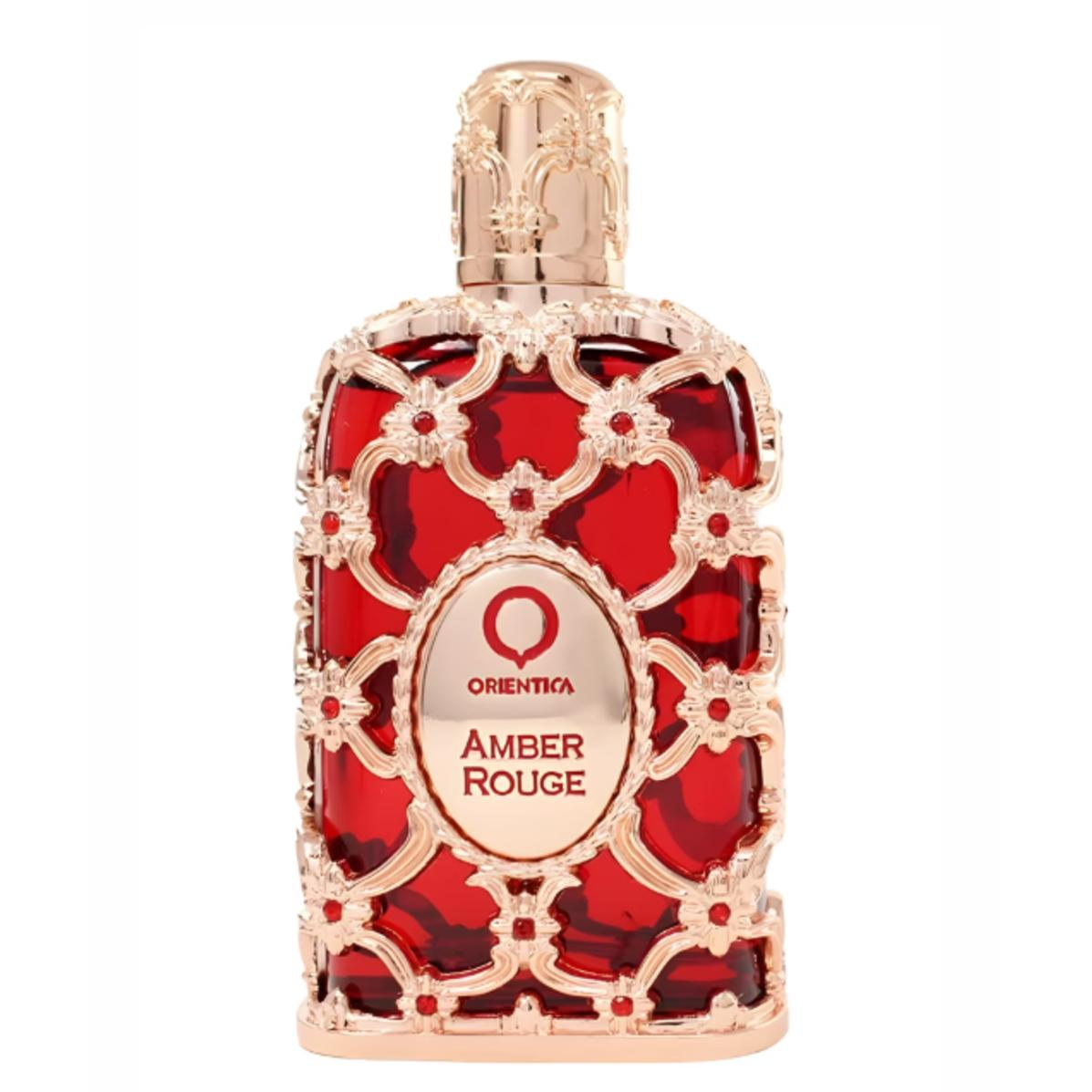 Perfume árabe Amber Rouge EDP para hombres y mujeres de Orientica de 80 ml.