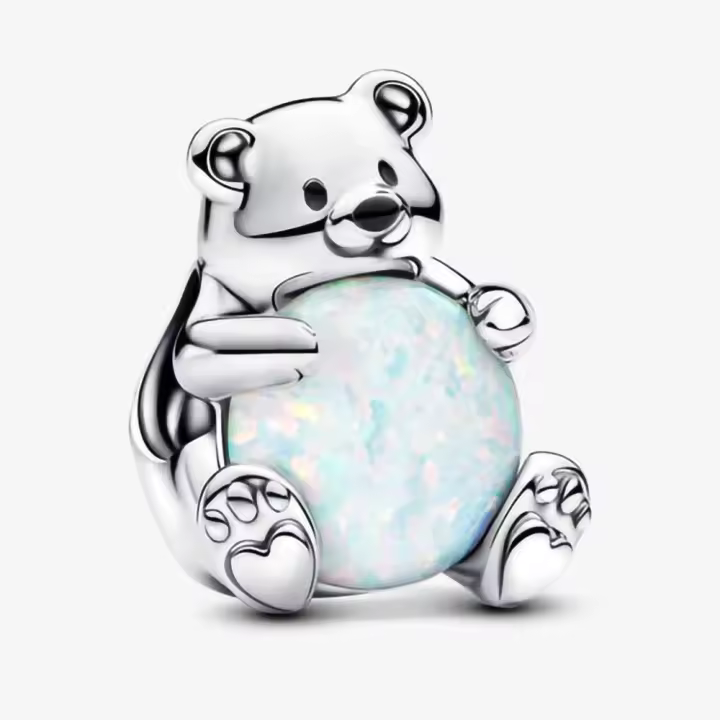 Pandora Charm de Colgante en Plata de Ley Oso Polar 793589C01，Incluye Caja Original - 1