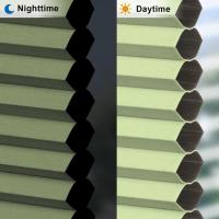 Cordless Cellular Shades No Tools No Drill Blackout Cellular Blinds for Window Size 35 1/2" W x 64" H, Green - details 1