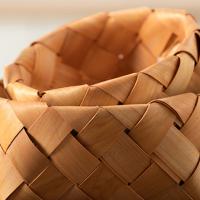 Cesta De Almacenamiento Para Escritorio Hecha De Bambú Tejida a Mano Cesta De Frutas Y Vegetales Con Mango Organizador Decorativo Para Rituales Y Costumbres - details 12