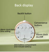 Reloj De Despertar De Madera Con Pantalla LED Y Función Snooze Mostrador Para Dormitorio Con Mostrador De Temperatura Y Fecha - details 10
