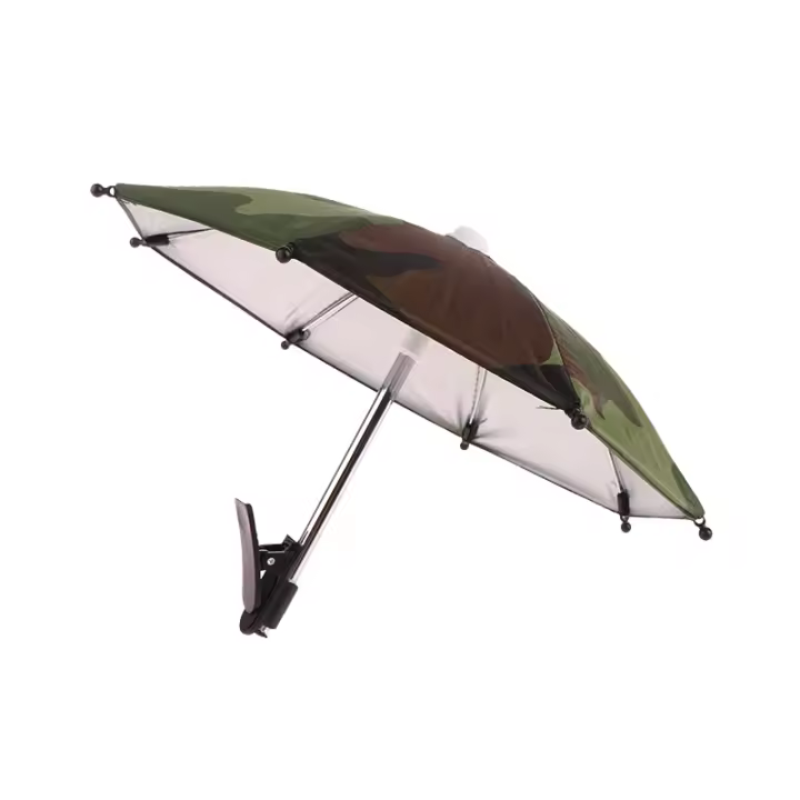 Soporte De Teléfono Móvil Para Motocicleta Con Paraguas Impermeable Y Escudo Solar Mini Casco Soporte Para Teléfono Móvil Universal - 1