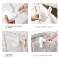 Estante De Baño ABS Soporte Para Secador De Pelo Montado En La Pared Organizador De Accesorios De Baño Con Rack Para Secador - details 10