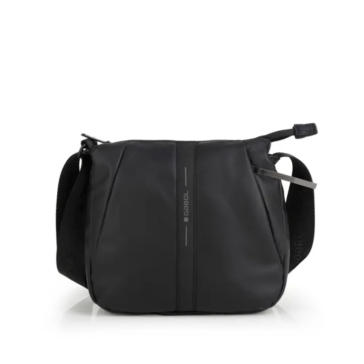 Bolso Bandolera Pequeña Mujer Kora Gabol - Marca Española de Calidad + Logo Reflectante - Color Negro - Ideal para Viajes - Tamaño Compacto de 22x22x9 cm - Volumen de 3,3 L - Peso Ligero de 0,23 Kg - 1