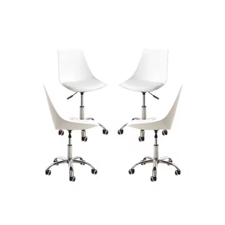 Pack 4 Sillas Blok Office - Blanco - 1