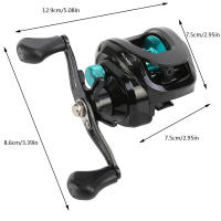 Carrete De Pesca Baitcasting 8KG Max Drag Verde Para Bass En Ambiente Oceánico Herramienta De Pesca Con Ratio De Mezcla 6.3:1 - details 2