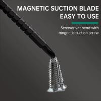Destornillador Doble Cabeza Magnético Ajustable Telescópico De Longitud Ratchete Con Mango Tipo De Cabeza Phillips Y Slotted Material De Acero Crômio-vanadio Herramienta De Reparación Multifuncional - details 0