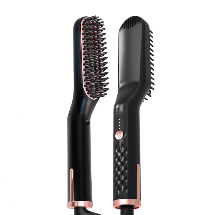 Plancha alisadora, Kit de aseo para niño, alisador de barba multifuncional para hombre, cepillo profesional Styg, peine caliente para el cabello - 1