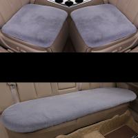 Cojín De Asiento De Coche Invierno De Peluche Corto Individual Sin Espalda Tres Piezas Calor Y Grueso De Peluche De Conejo - details 4