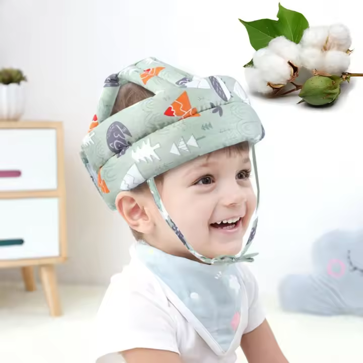 Casco Segurbad Bebe, Protector Cabeza Bebe de Algodón,Protector Cabeza Bebe, para Bebés de 6 A 15 Més Que Aspender a Anar Y a Sentarse - 1