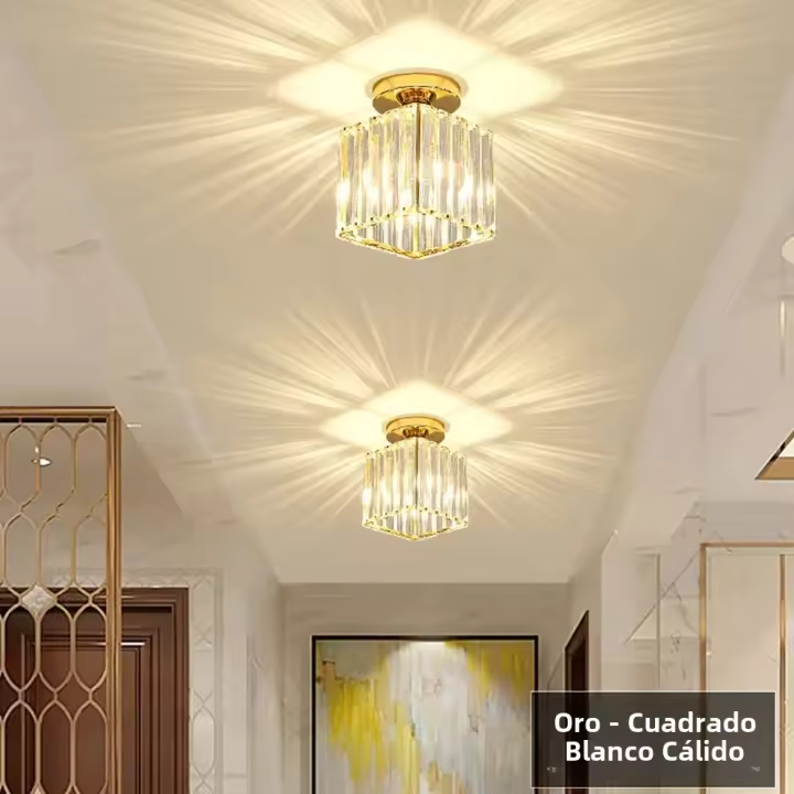 Lámpara De Techo Moderna Y Lujo Con Cristal Para Pasillo Sencillo Entrada Sala De Estar Iluminación Interior Lámpara Colgante Para Balcón - 1
