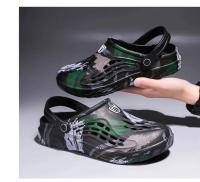 Clogs Para Hombre Sandalias De Graffiti Zapatos De Jardín De Verano Antideslizantes Tallas Grandes 47 48 49 Sandalias Planas Casuales Para Playa - details 16