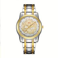 Reloj De Hombre Retro Con Dragón Chino Moda Clásica Duradera De Aleación Resistente Al Agua Display Sin Número Movimiento Cuarzo - details 0