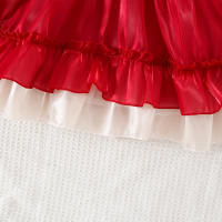 Vestido Lolita Para Bebé Niña 0-3 Años Con Doble Encaje Y Lazo Falso Dos Piezas Estilo Princesa Dulce Para Fiesta De Cumpleaños Primavera Otoño Material Algodón Y Poliéster Silueta A-line Manga Completa Longitud De Rodilla - details 7