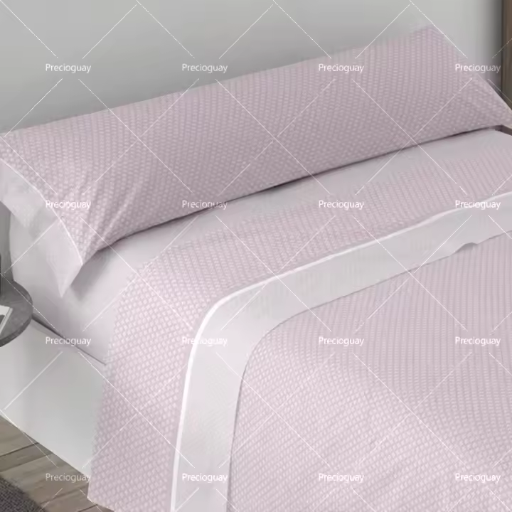 Juego de cama de tres piezas, funda de colchón, textil para el hogar, delicado y suave, agradable para la piel, color sólido, adecuado para sala de estar, dormitorio. - 1