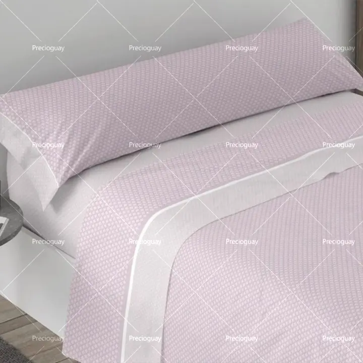 Juego de cama de tres piezas, funda de colchón, textil para el hogar, delicado y suave, agradable para la piel, color sólido, adecuado para sala de estar, dormitorio. - 1