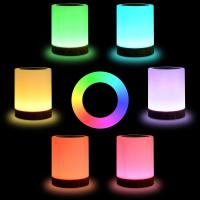 Lámpara Nocturna LED Táctil Recargable USB RGB Para Dormitorio Luz De Ambiente Portátil Dimmable Decorativa Para La Cama - details 1