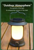 Lámpara De Camping Retro Portátil Lanternas Solares/Carga Tipo-C Luz De Emergencia Para Colgar En La Tienda De Acampar Y Escalada Al Aire Libre Jardín - details 0