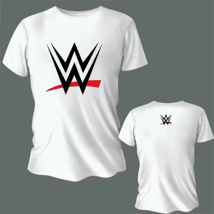 Camiseta De Algodón Para Hombre WWF Attitude O-Neck Casual Oversized Streetwear Verano Manga Corta Alta Calidad - 1