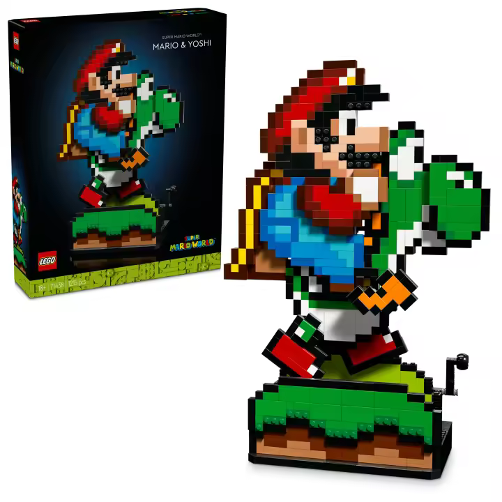 LEGO 71438 Super Mario Super Mario World: Mario y Yoshi Set Nintendo coleccionable para adultos - 1