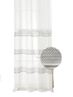 Cortinas de visillo lino y poliéster decorado en la parte inferior con diseño dd 3 lineas.Decoracion para hogar,oficina. - details 2