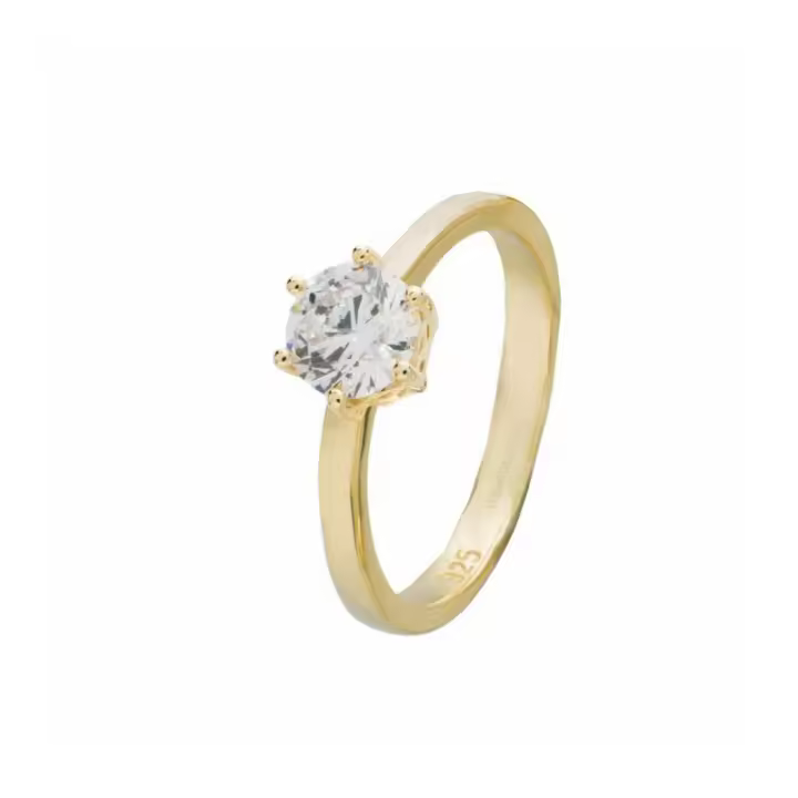 Anillo Solitario Dorado - SRN-201-091 - 1