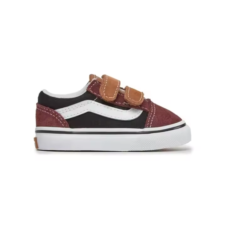 Zapatilla Baby Vans Old Skool Granate Negro - 1