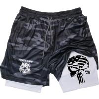 Shorts De Anime Doble Capa Para Hombre Deporte Fitness Estampado Rápido Secado Pantalones De Entrenamiento Multi-Desempeño Running M-3XL - details 5