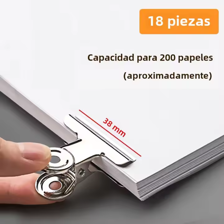 Plegakos De Acero Inoxidable Multiusos Para Escritorio Oficina Hogar Fuerte Encuadernador Clips De Papel Suministros De Papelería - 1