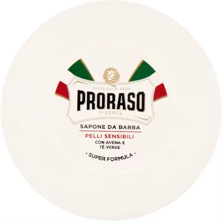 Proraso White Line Shaving Soap in a Jar 150 ml: La Crema de Afeitar Perfecta para Pieles Sensibles con Ingredientes Naturales y Cuidado Suave - 1