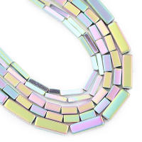Cuentas De Hematita Rectangular En Colores Azul Oro Morado Para La Creación De Joyas DIY Pulseras Forma Cuadrada Y Rectangular Tamaños 4/6/9MM - details 6