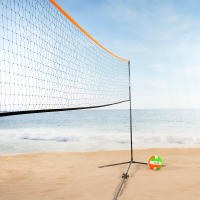 Aktive - Red de voley y badminton con altura regulable, medidas 505x101x157/91, bolsa de transporte, portátil, red voleibol, para césped, playa, jardín, estructura de hierro - details 1