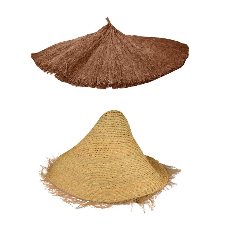 JARDIN202 - Manto de Sombrilla de Brezo y Esparto para Exteriores – Manto redondo para Sombrilla de Playa, Jardín y Piscina - 1